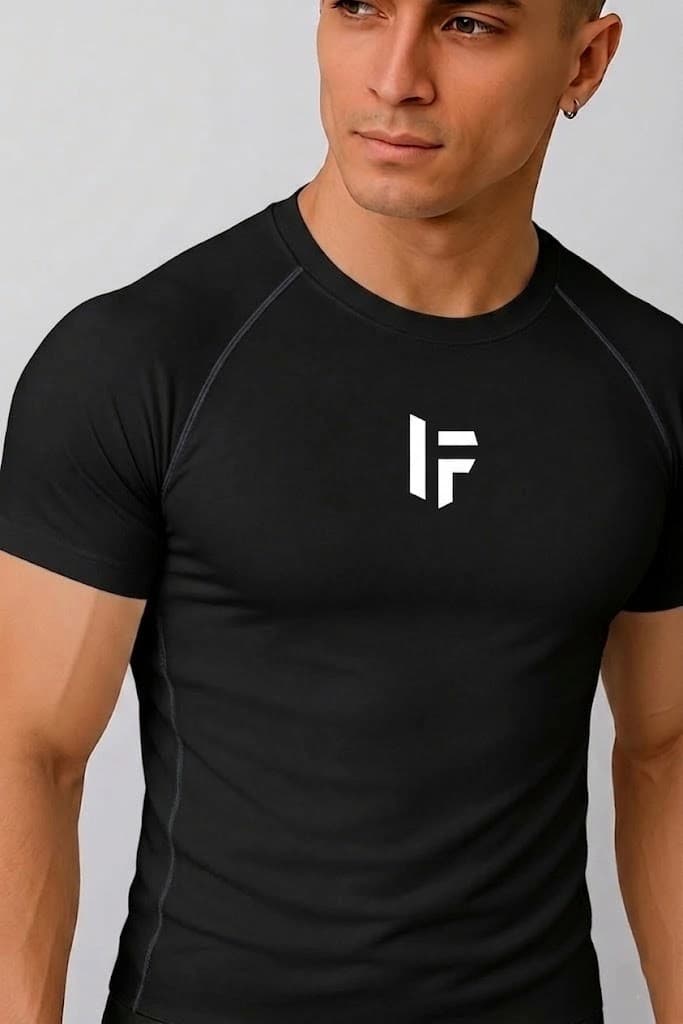 Huge Flex Black Compression T-Shirt product image 4