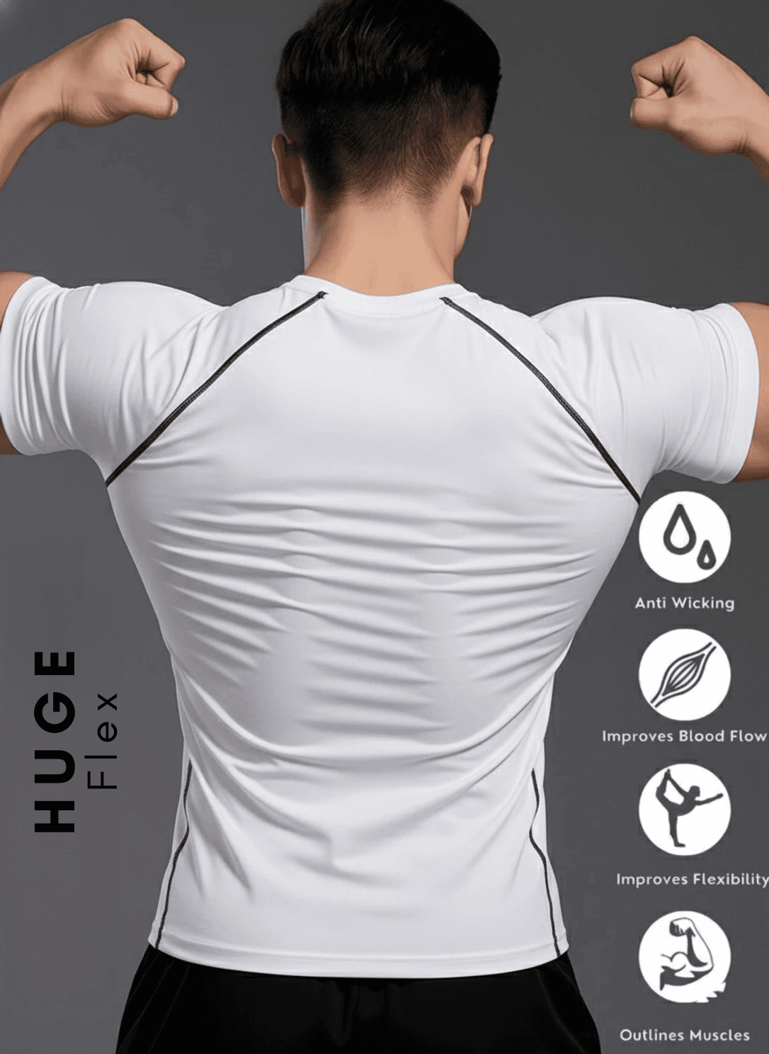 Huge Flex White Compression T-Shirt product image 3